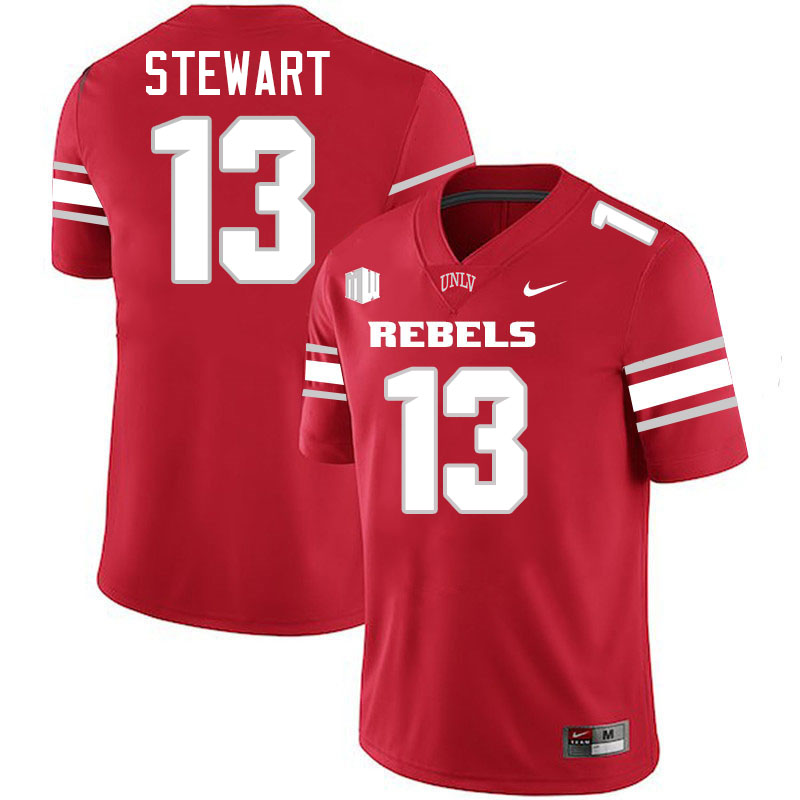 #13 Darrien Stewart UNLV Rebels College Football Jersey Stitched-Scarlet
